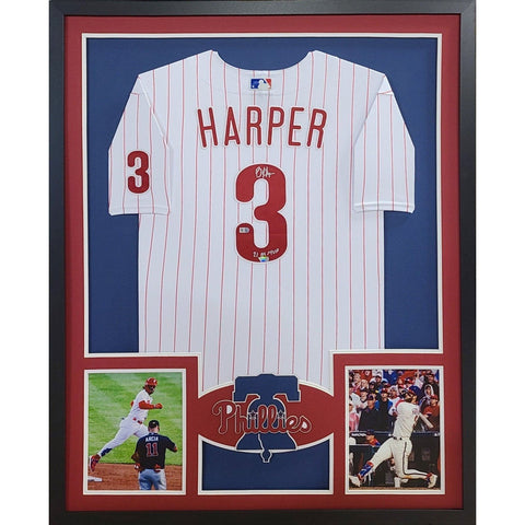 Bryce Harper Autographed Signed Framed Philadelphia Phillies Jersey FANATICS