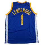 Autographed/Signed Yaxel Lendeborg Golden State Blue Jersey JSA COA