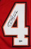 Mike Alstott Authentic Signed Red Pro Style Jersey Autographed BAS Witnessed 2