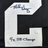 Autographed/Signed Mike Wagner 4x SB Champ Pittsburgh Black Jersey JSA COA