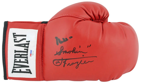 Muhammad Ali & Joe Frazier Signed Red Everlast Boxing Glove PSA/DNA #6A62547