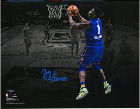 Zion Williamson New Orleans Pelicans Signed 11x14 2021 ASG Spotlight Photo