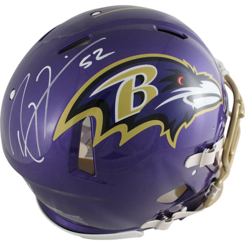Ray Lewis Autographed Baltimore Ravens Authentic Flash Helmet Beckett 49562