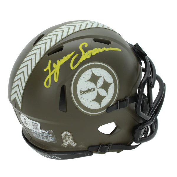 Lynn Swann Autographed Pittsburgh Steelers Salute to Service Mini Helmet Beckett