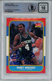 Sidney Moncrief Signed 1986-87 Fleer #75 Rookie Card Beckett 10 Slab 42902