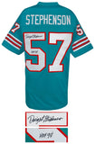 Dwight Stephenson Signed Teal Custom Football Jersey w/HOF'98 -(SCHWARTZ COA)
