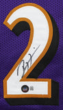 Ray Lewis & Joe Flacco Authentic Signed Purple Pro Style Jersey BAS Witnessed