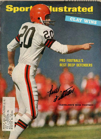 Ross Fichtner Signed Magazine Browns Sports Illustrated 11/21/1966 BAS 50707