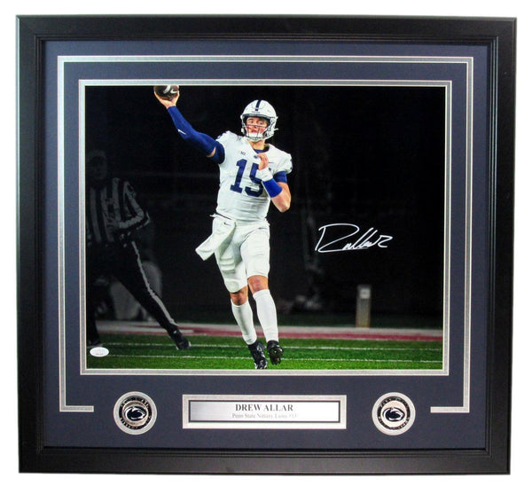 Drew Allar Autographed 16x20 Photo Penn State Framed JSA 183361