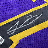 Framed Autographed/Signed Gabe Vincent 35x39 LA Purple Jersey Beckett COA