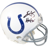 Edgerrin James Autographed Indianapolis Colts VSR4 Mini Helmet Beckett 51583