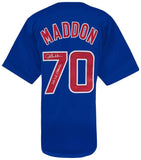 Joe Maddon (CUBS) Signed Blue Custom Baseball Jersey w/2016 WS Champs - (SS COA)
