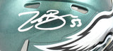 Zack Baun Autographed Philadelphia Eagles Speed Mini Helmet - Beckett W Hologram