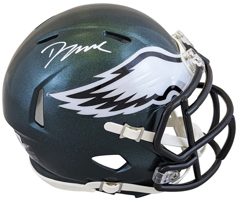 Eagles D'Andre Swift Authentic Signed Speed Mini Helmet BAS Witnessed