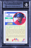 Canadiens Guy Carbonneau Authentic Signed 1990 Score #91 Card BAS Slabbed