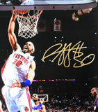 Rasheed Wallace Autographed Detroit Pistons 16x20 Dunk Photo Beckett W Hologram