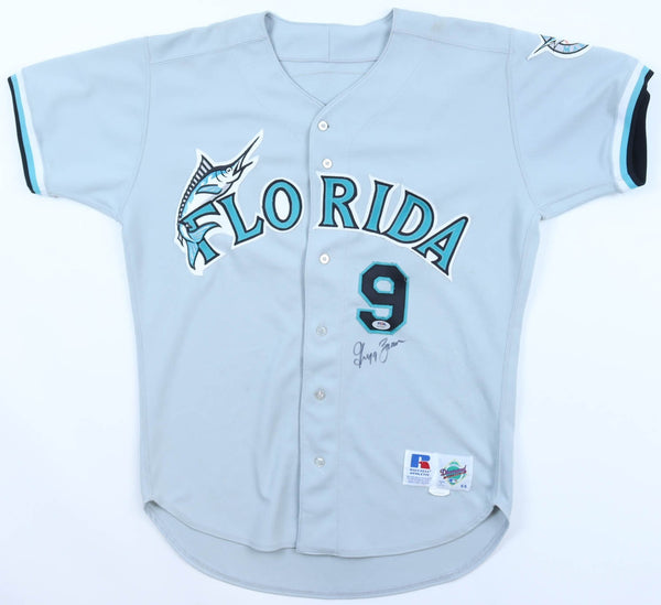 Gregg Zaun Signed Florida Marlins Russell Athletic Authentic Jersey (PSA)
