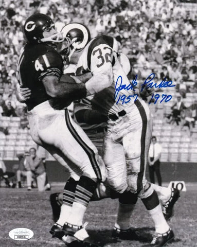Jack Pardee Signed Los Angeles Rams 8x10 Photo (JSA COA) Tackling Brian Piccolo
