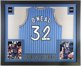 Shaquille O'Neal Signed Orlando Magic 35"x43" Framed Pinstriped Jersey (Beckett)