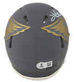 Cardinals Kurt Warner Authentic Signed Slate Speed Mini Helmet BAS Witnessed