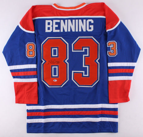 Matt Benning Signed Edmonton Oilers Jersey (Beckett COA) Defenseman