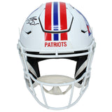 A.J. Brown Autographed Patriots Throwback SpeedFlex Authentic Helmet Beckett