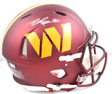 Brian Robinson Jr. Autographed Commanders F/S Speed Authentic Helmet - Beckett W