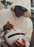 Saquon Barkley Signed Full Size White Speed Authentic Helmet PSU PSA/DNA 203236