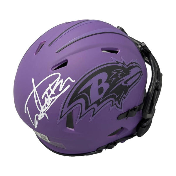 Derrick Henry Autographed Baltimore Ravens Rave Mini Helmet - Beckett