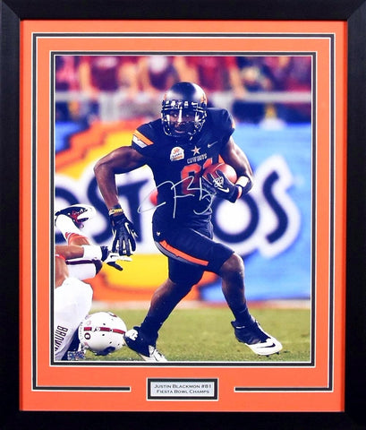 JUSTIN BLACKMON SIGNED OKLAHOMA STATE COWBOYS 16x20 FRAMED PHOTO COA