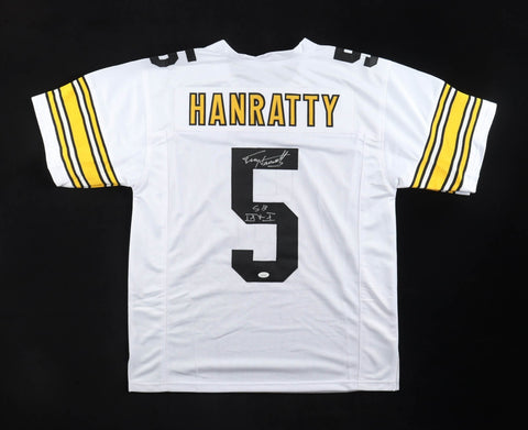 Terry Hanratty Signed Pittsburgh Steelers Jersey Inscribed "SB IX & X" (JSA COA)
