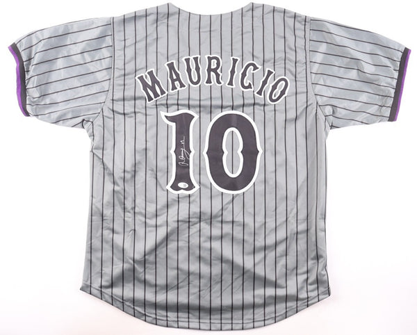 Ronny Mauricio Signed New York Mets City Connect Jersey (JSA) Utility Infielder