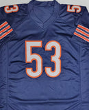 Chicago Bears Linebacker TJ EDWARDS Signed Custom Replica Navy Jersey - BAS