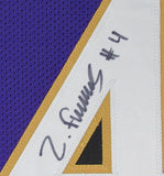 Zay Flowers Signed/Auto Purple Football Jersey Ravens Framed Beckett 186189