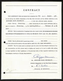 Biggie Munn HOF Michigan State Head Coach Signed/Auto Contract JSA BA199659