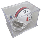 Howard Schnellenberger Signed Univ of Miami Mini Football Helmet Beckett 213358