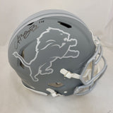 AMON RA ST BROWN SIGNED DETROIT LIONS FS SLATE SPEED AUTHENTIC HELMET BECKETT QR