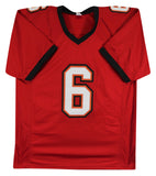 Baker Mayfield Authentic Signed Red Pro Style Jersey Autographed BAS Witnessed