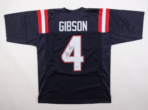 Antonio Gibson Signed New England Patriots Jersey (Beckett) 2020 3rd Rnd Pck /RB