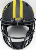 JOSH JACOBS AUTOGRAPHED PACKERS ECLIPSE BLACK FULL SIZE HELMET BECKETT 230216