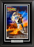 MICHAEL J. FOX AUTOGRAPHED FRAMED BACK TO THE FUTURE MOVIE POSTER BECKETT 236451