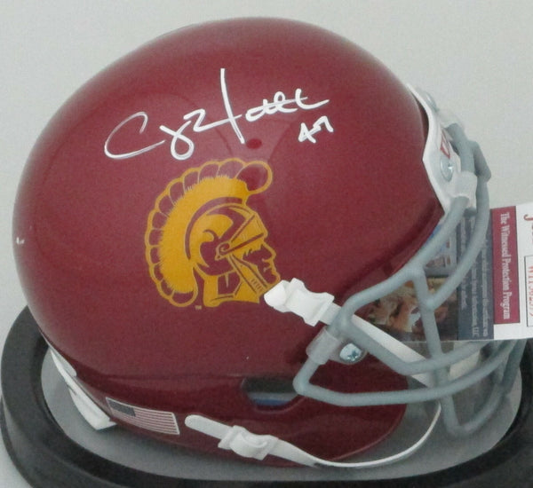 USC Trojans CLAY MATTHEWS Signed Schutt Mini Helmet AUTO - Packers - JSA