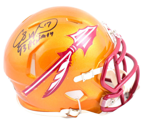Charlie Ward Signed Florida State Flash Speed Mini Helmet w/93 Heisman-Beckett W