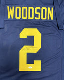 Michigan Wolverines CHARLES WOODSON Signed Custom Replica Navy Jersey AUTO - JSA