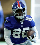 Devin Singletary Signed Giants Jersey (Beckett) New York Running Back since 2024