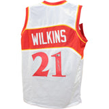 Dominique Wilkins Autographed Pro Style White XL Jersey Beckett Witness 49741