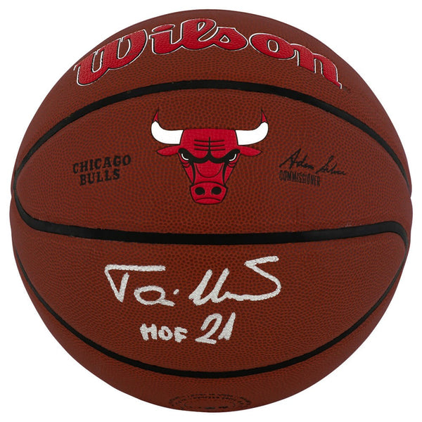 Toni Kukoc Signed Bulls Logo Wilson Alliance NBA Basketball w/HOF'21 - (SS COA)