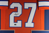 STEVE ATWATER (Broncos orange TOWER) Signed Auto Framed Jersey Beckett