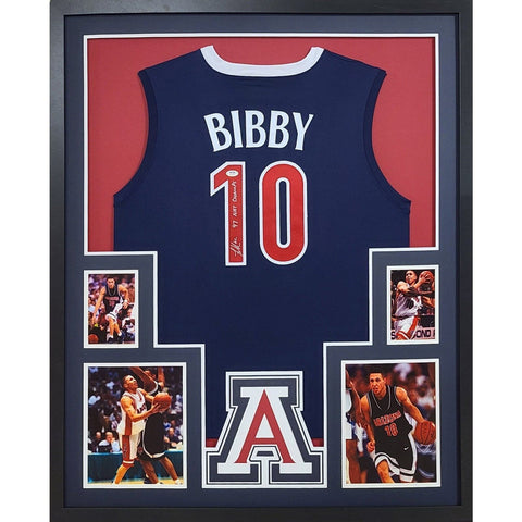 Mike Bibby Autographed Signed Framed Arizona Wildcats Jersey PSA/DNA