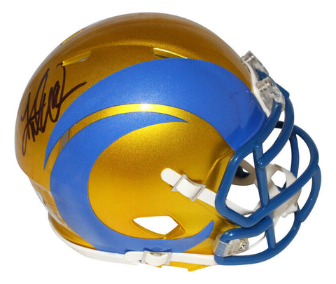 Kurt Warner Autographed/Signed St. Louis Rams Flash Spd Mini BAS 40371